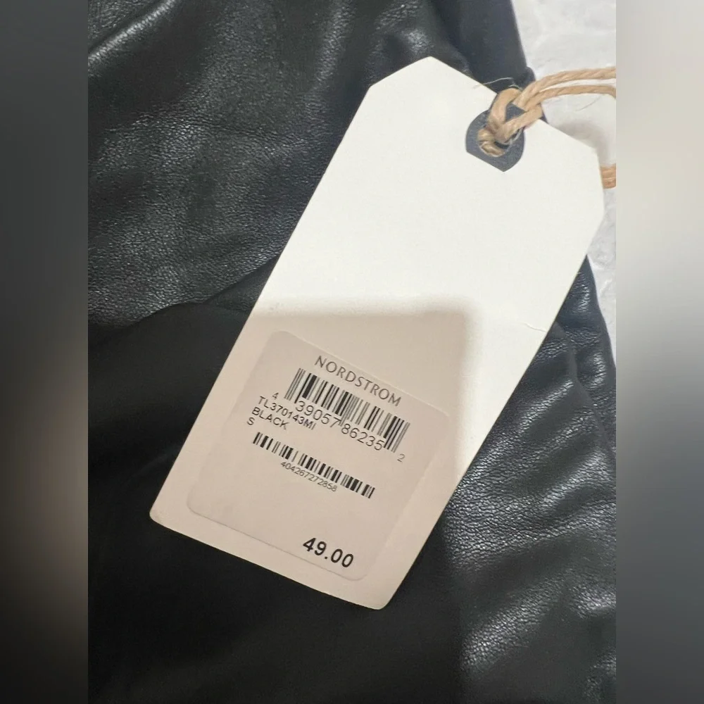 Leith Black Leather Skinny Pants - Picture 6 of 10